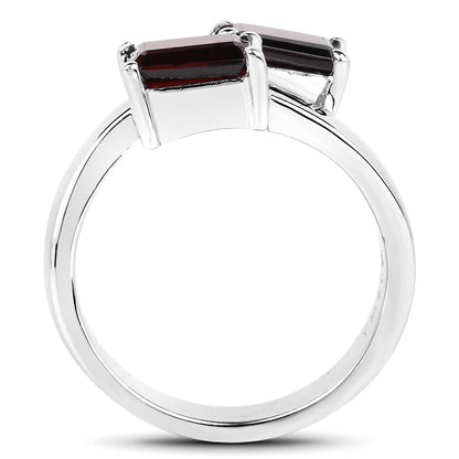2.40 Carat Genuine Garnet .925 Sterling Silver Ring by Bids.com