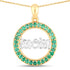 0.54 Carat Genuine Emerald .925 Sterling Silver Pendant by Bids.com
