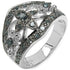 0.47 Carat Genuine Blue Diamond .925 Sterling Silver Ring by Bids.com