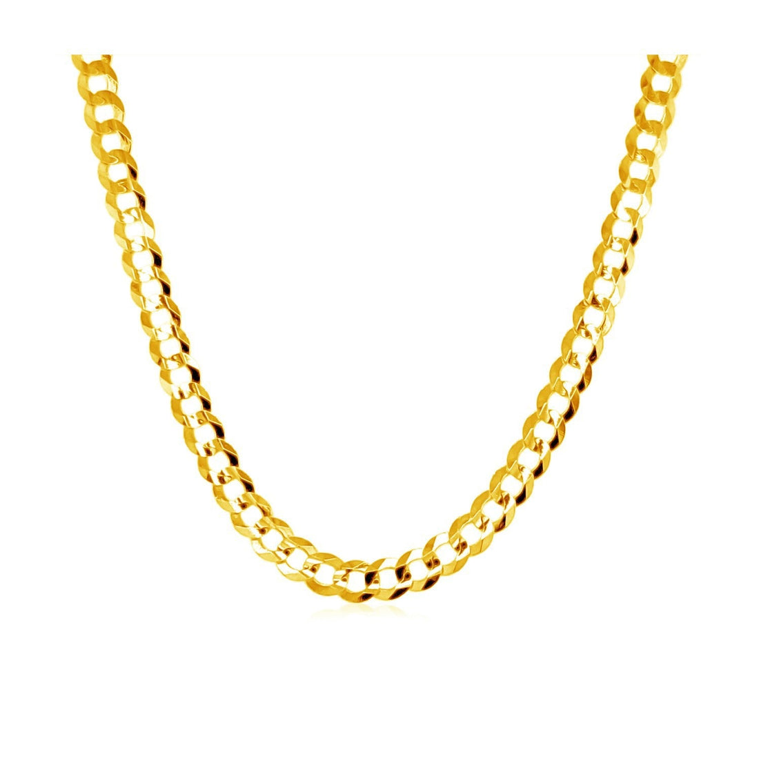 3.6mm 14k Yellow Gold Solid Curb Chain by Bids.com