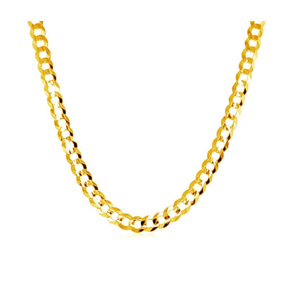 3.6mm 14k Yellow Gold Solid Curb Chain by Bids.com