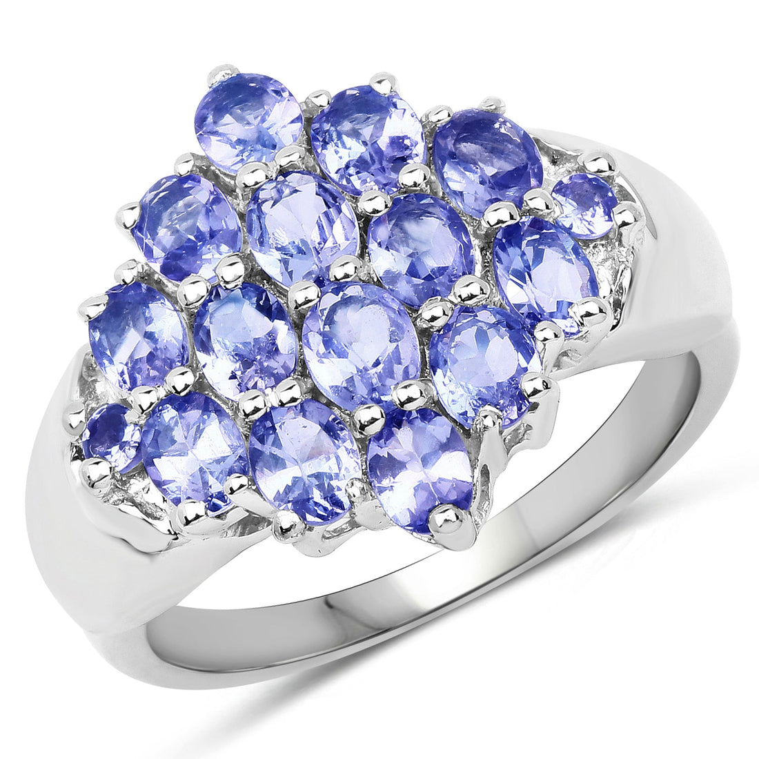 2.45 Carat Genuine Tanzanite .925 Sterling Silver Ring by Bids.com