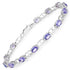 4.29 Carat Genuine Tanzanite .925 Sterling Silver Bracelet  DestGlow