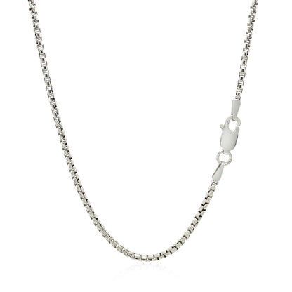 Sterling Silver Rhodium Plated Round Box Chain 1.8mm by Bids.com