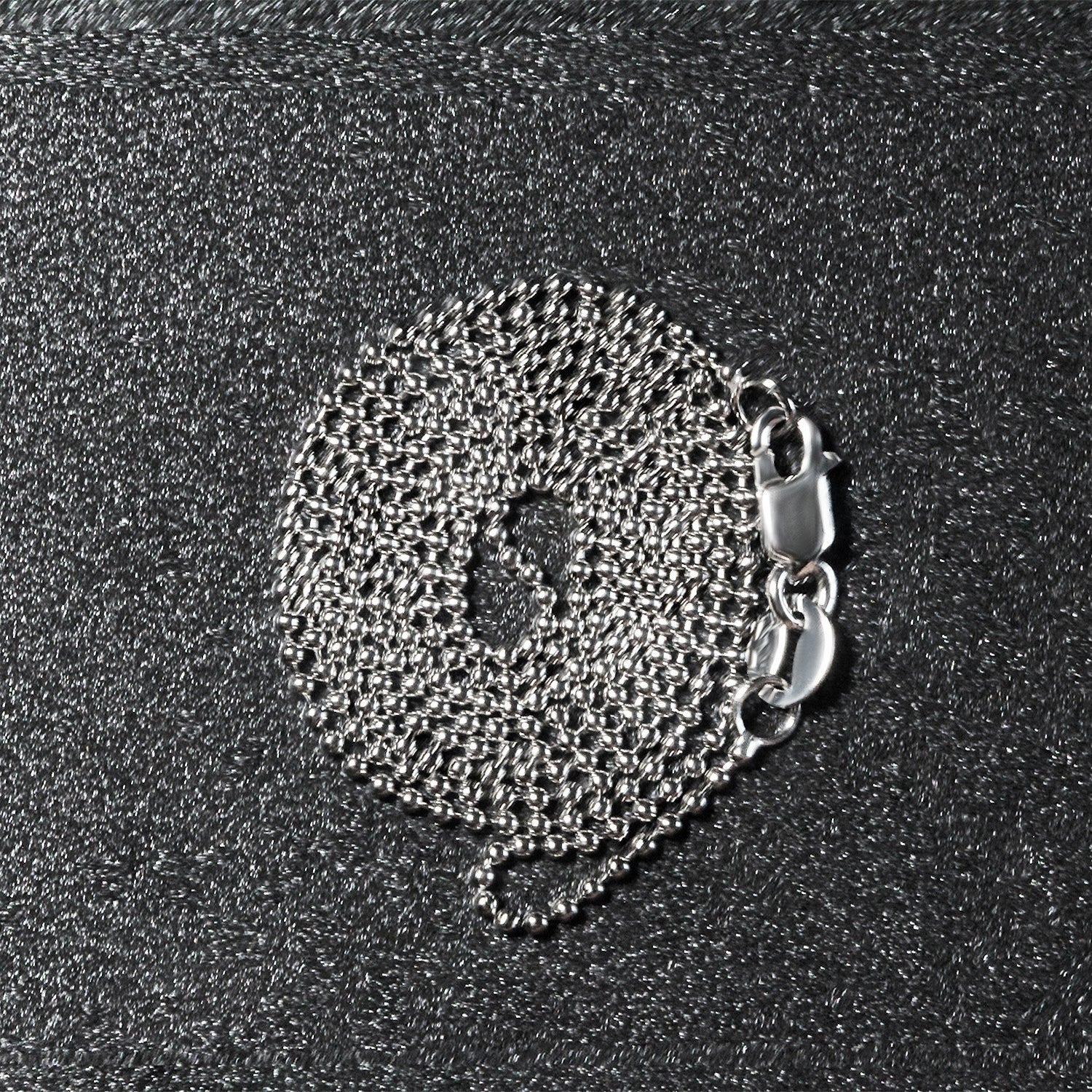 14k White Gold Bead Chain 1.0mm by Bids.com