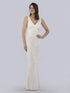 Lara Bryant Beaded Tank Sheath Wedding Dress by Lara New York