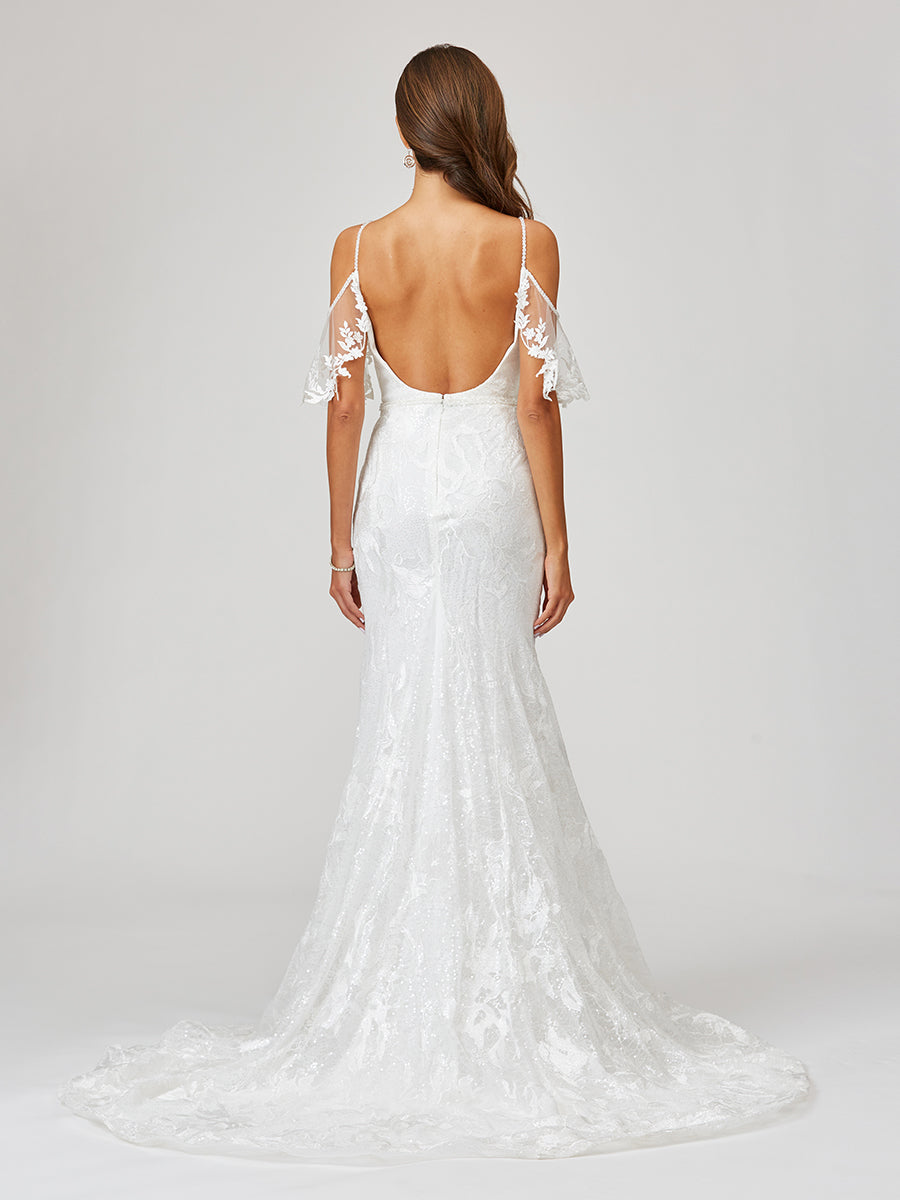 Lara 51037 - Lace Mermaid Bridal Gown - OUTLET by Lara New York