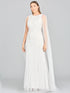 Lara Eve Beaded Cape Sleeve Wedding Dress by Lara New York