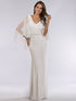 Lara Ella Beaded Cape Sleeve Wedding Dress by Lara New York