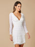 Lara Goldie Beaded V-Neck Mini Dress by Lara New York