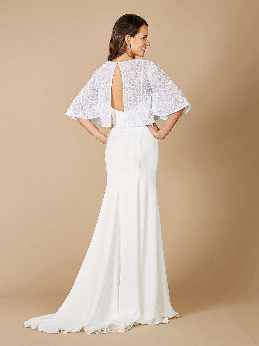 Lara Gina Beaded Tulle Capelet by Lara New York
