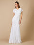 Lara Gale High-Neck Beaded Wedding Dress by Lara New York