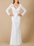 Lara Grant Long Sleeve Beaded Wedding Dress by Lara New York