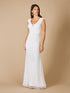 Lara Gwen Beaded Short Sleeve Wedding Dress by Lara New York