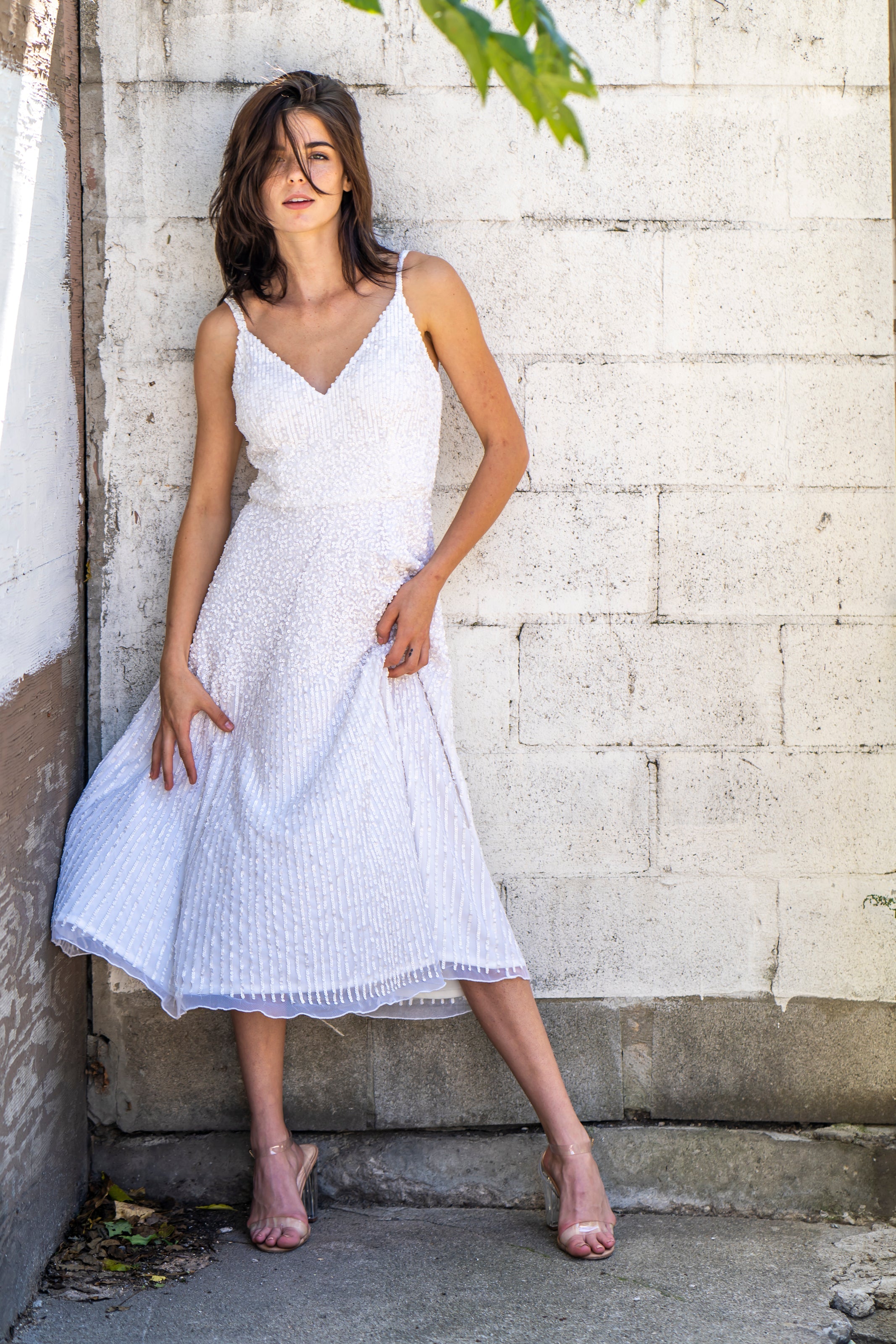 Lara Gemma Beaded Tank Midi Dress by Lara New York
