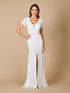 Lara Gabriella Beaded Plunge Wedding Dress by Lara New York