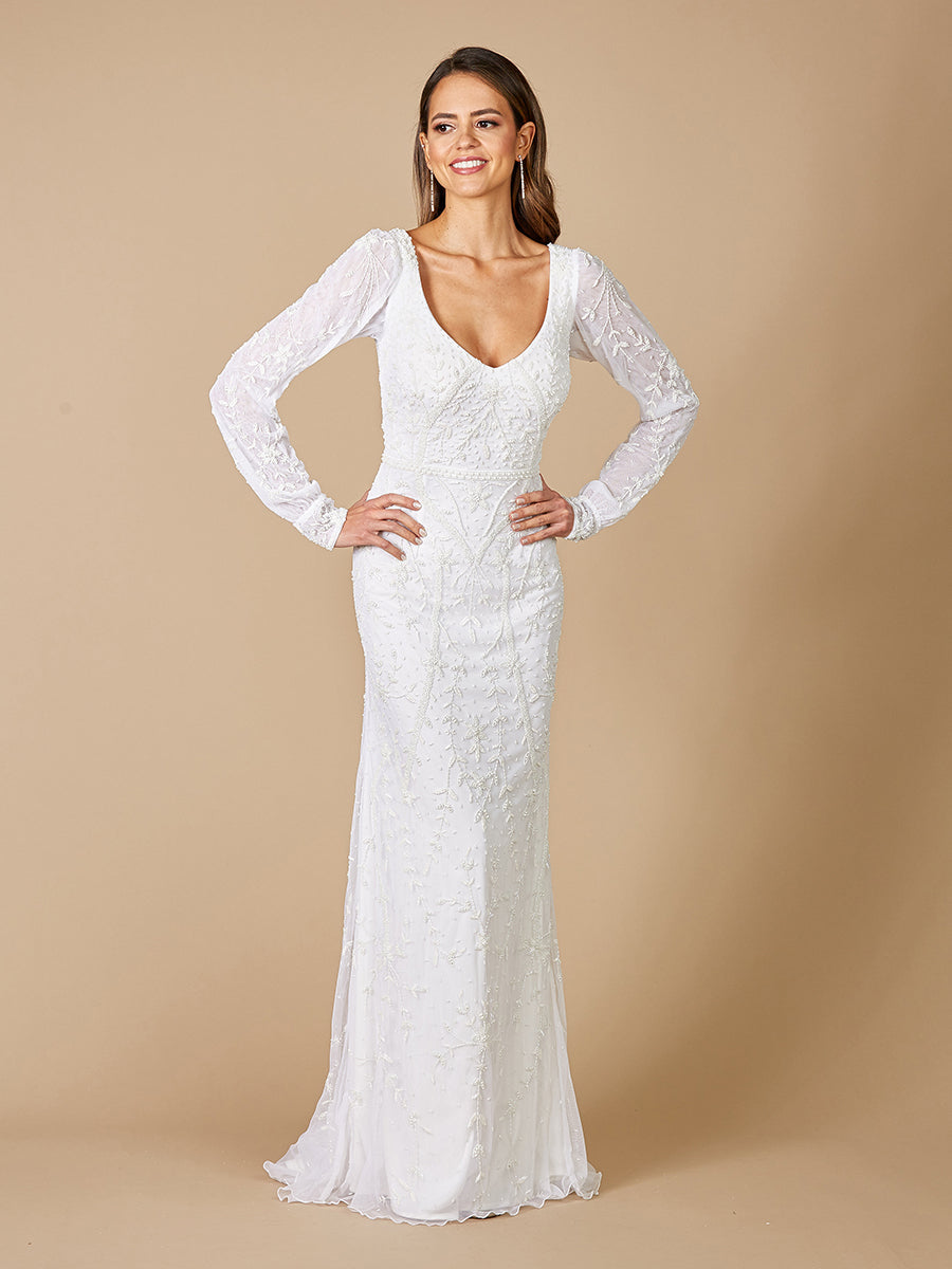 Lara Gigi Romantic Long Sleeve Wedding Dress by Lara New York