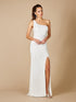 Lara Fleur One Shoulder Floral Beaded Wedding Gown by Lara New York