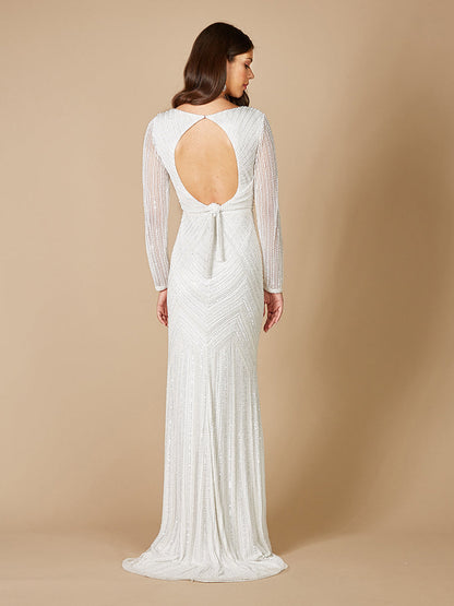 Lara Finley Sheer Sleeve Wedding Gown by Lara New York