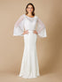 Lara Grace Beaded Long Sleeve Bridal Capelet Top by Lara New York