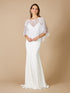 Georgina Beaded Pull-On Bridal Capelet by Lara New York