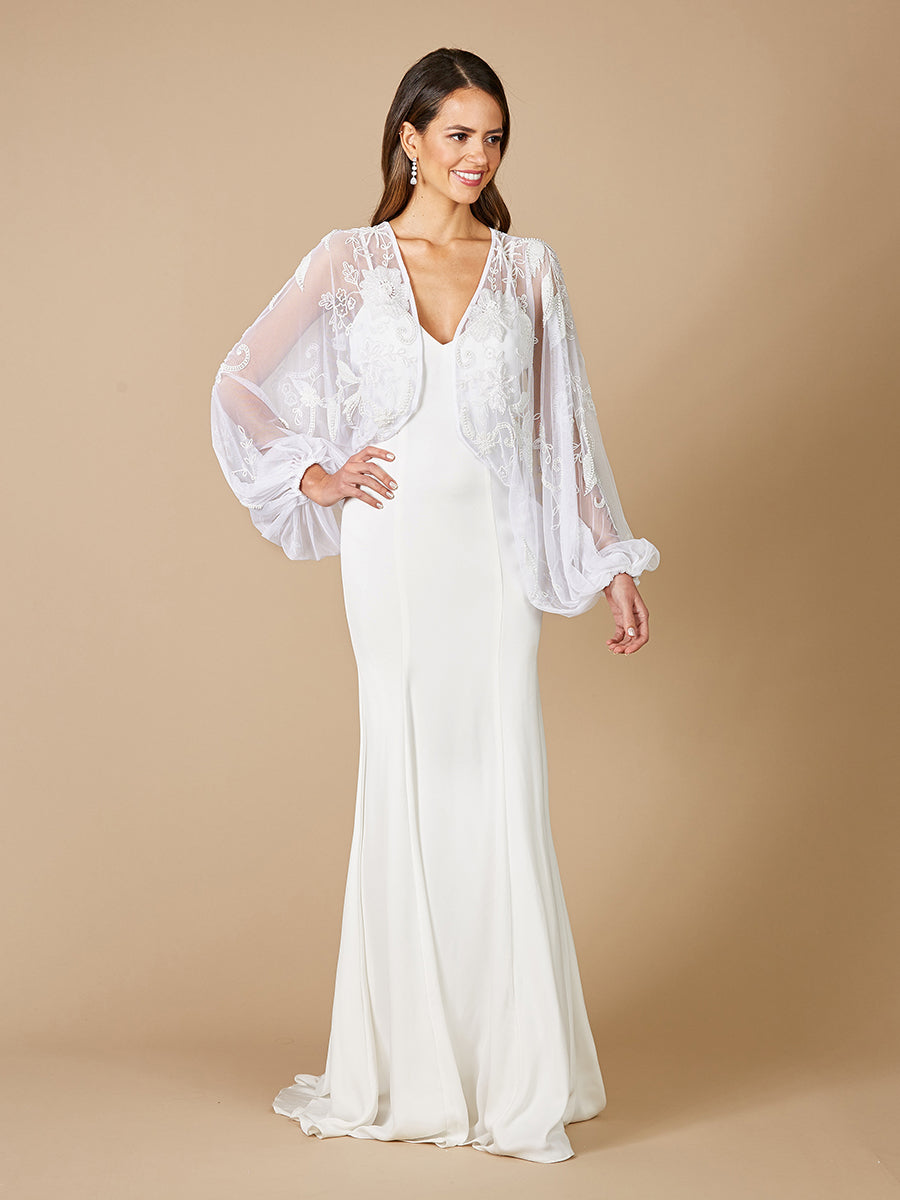 Gillian Beaded Bridal Jacket by Lara New York