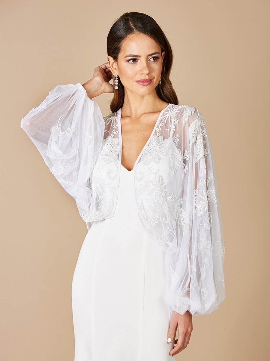 Gillian Beaded Bridal Jacket by Lara New York
