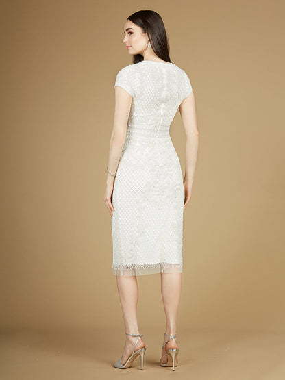 Cap Sleeve Midi Bridal Gown by Lara New York