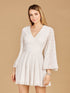 Long Bell Sleeve Sequin Bridal Cocktail Dress by Lara New York