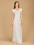 Cap Sleeve Beaded Bridal Gown by Lara New York