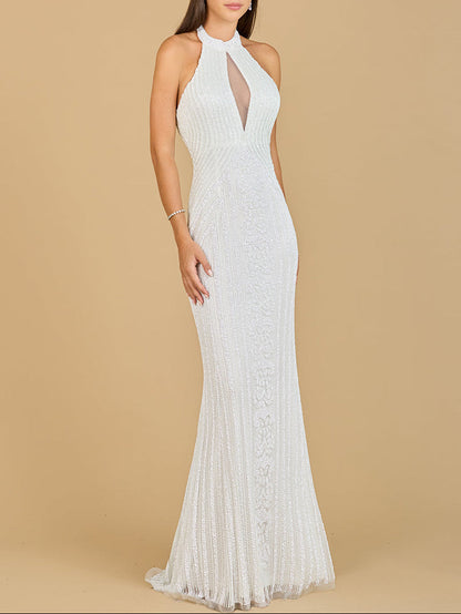 Halter Neck Dress with Keyhole by Lara New York