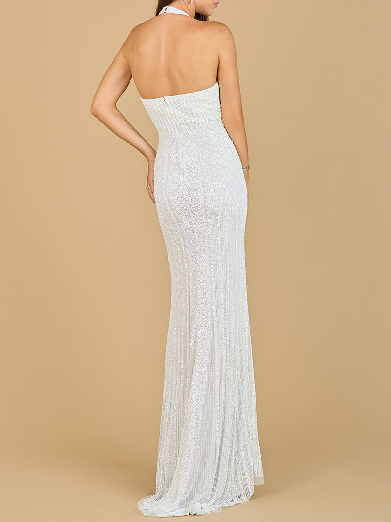 Halter Neck Dress with Keyhole by Lara New York