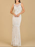 High-Neck Sleeveless Wedding Gown by Lara New York