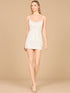 Sequin Cowl Neck Bridal Mini Dress by Lara New York