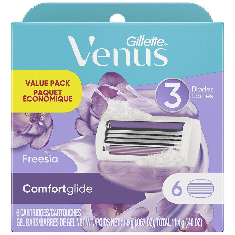 Gillette Venus Cartridges, Comfort Glide, 3 Blades, Freesia, Value Pack by Pasteur Pharmacy