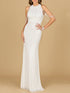 Halter Neck Gown with Fringe by Lara New York