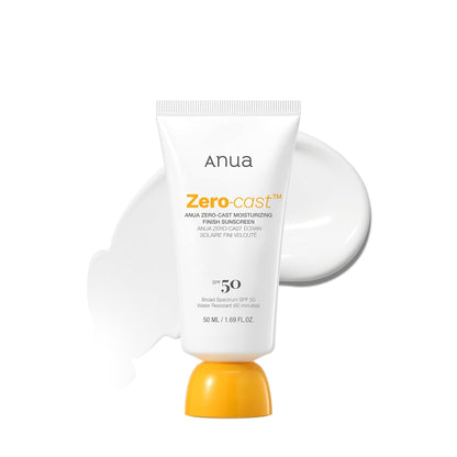 ANUA Zero-Cast Moisturizing Finish Sunscreen SPF50+ PA++++