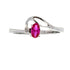 Genuine .02ct Created Ruby Diamond Ring 10KT White Gold by Bids.com
