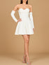 Bridal Strapless A-line Cocktail with Fingerless Gloves by Lara New York