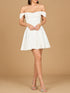 Off Shoulder, A-line Bridal Short Dress by Lara New York