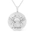 .925 Sterling Silver Diamond Accent Cancer Zodiac Design 18" Pendant Necklace Medallion (K-L Color, I1-I2 Clarity) by Bids.com
