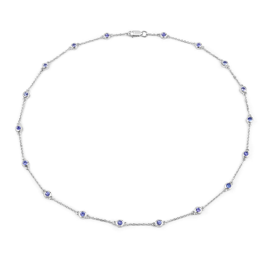 1.80 Carat Genuine Tanzanite .925 Sterling Silver Necklace by Bids.com