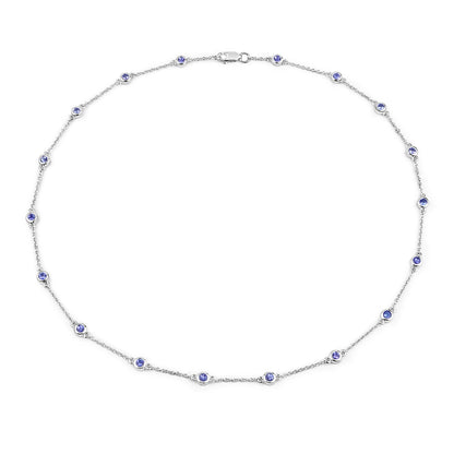 1.80 Carat Genuine Tanzanite .925 Sterling Silver Necklace by Bids.com