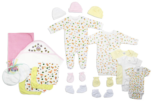 Newborn Baby Girls 21-Piece Layette Baby Shower Gift Set