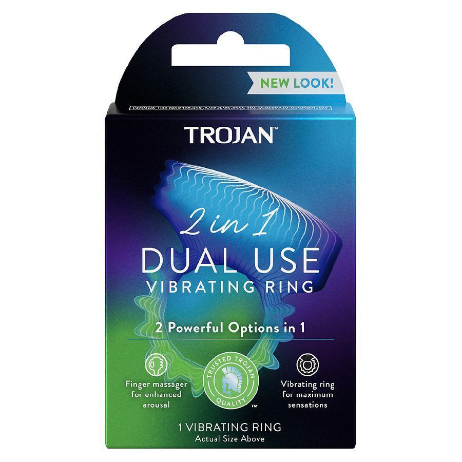 Trojan Vibrations 2-in-1 Vibrating Ring &amp; Finger Massager by Pasteur Pharmacy