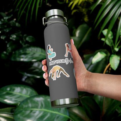 Yoga Poses Find Your Balance Insulated Bottle - 22oz Stainless Steel Vacuum Flask