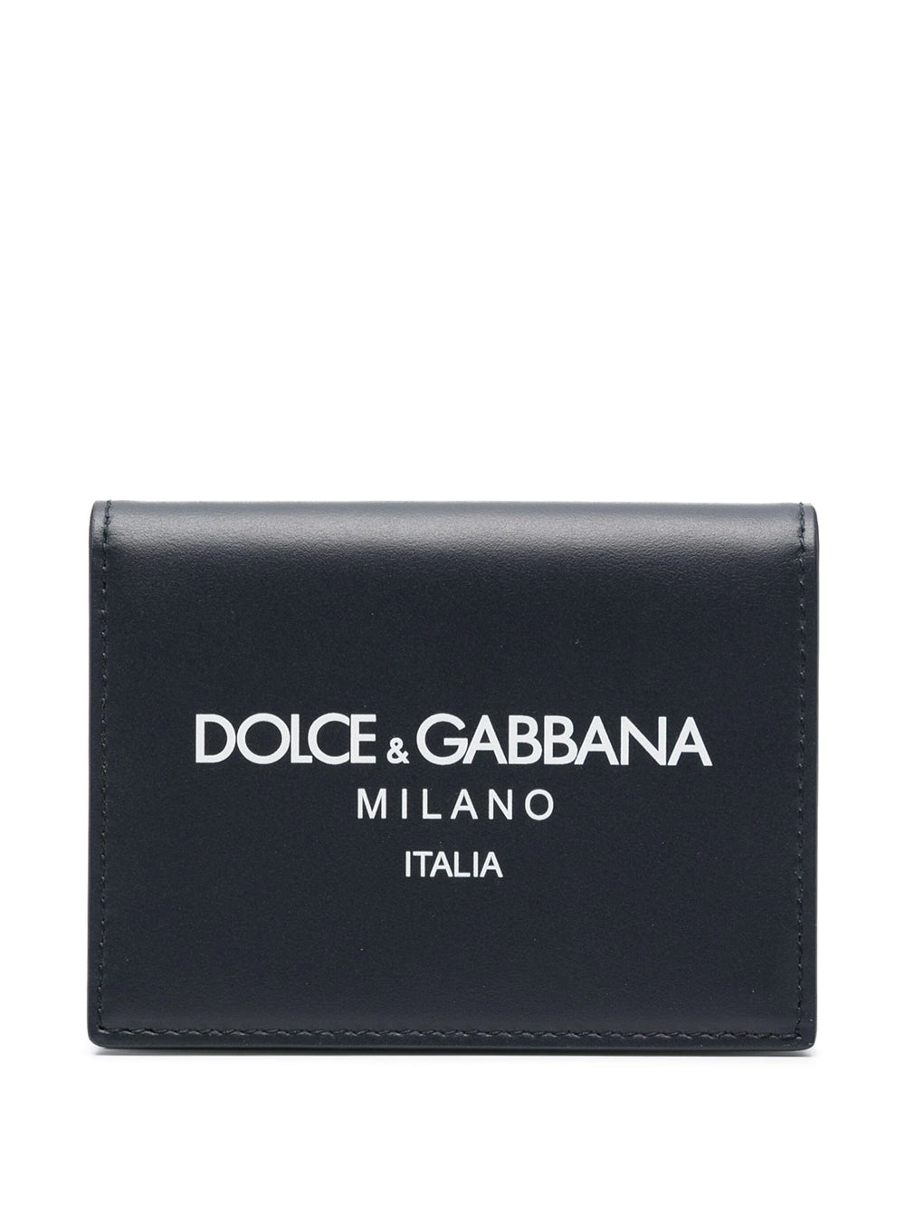 Dolce &amp; Gabbana Men Leather Wallet With Logo Print by Luosophy