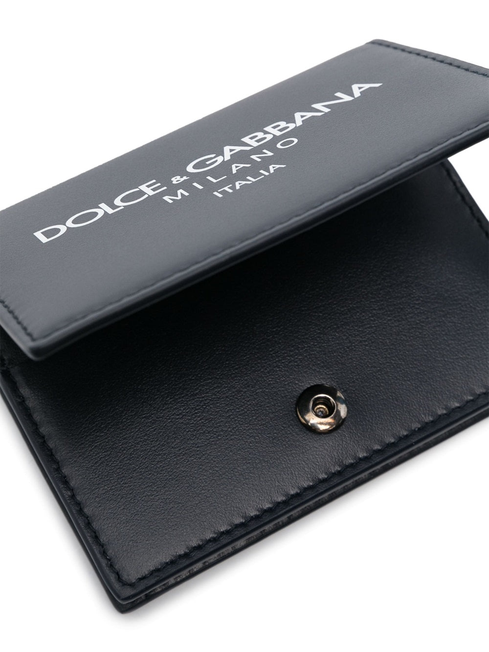 Dolce &amp; Gabbana Men Leather Wallet With Logo Print by Luosophy