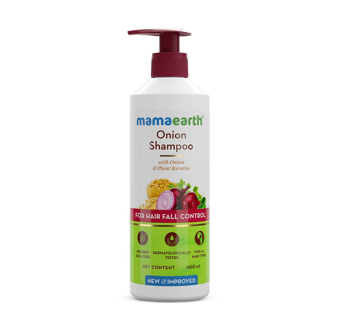 Mamaearth Onion Shampoo with Onion &amp; Plant Keratin For Hair Fall Control