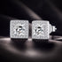 925 Sterling Silver Earrings with Pavé Setting CZ and Platinum Plating.  DestGlow